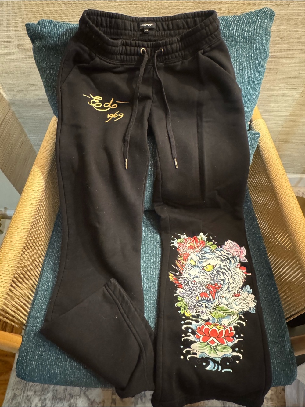 Ed Hardy Black Sweatpants